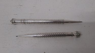 Two silver pencils, one Parker - 12cm