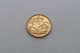 A 1908 gold sovereign