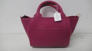 A pink PIA hand bag with detachable shoulder strap, approx 28cm wide x 18cm high not including