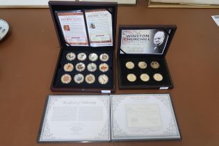 Westminster Mint - The treasures of Ancient Egypt 24 gold plated coin set with COA's - Winston