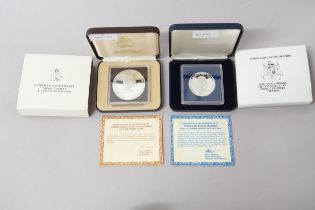 Two silver proof coins - 1978 Bahamas $10, 1979 Turks & Caicos islands $10 - both boxed with COA