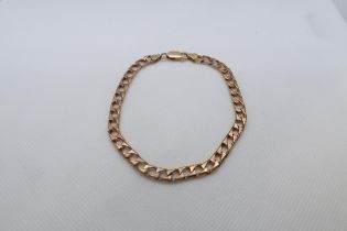 A 9ct yellow gold (hallmarked) bracelet - 22cm - approx weight 10.67 grams