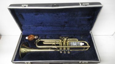 An Amati Kraslice trumpet - in case