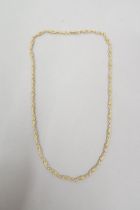 A 14ct (hallmarked) yellow gold necklace/chain - 62cm - weight approx 31.4 grams