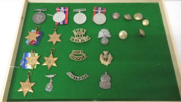 Medals - WWI War Medal 78th Canadian Inf, WW2 Africa Star, France & Germany, Atlantic 1939-45 (2),