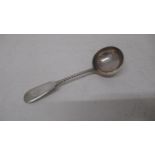 A silver tea strainer - good overall condition - clear hallmarks - 15cm - approx weight 1 troy oz