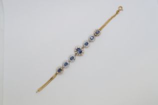 A striking sapphire and diamond bracelet