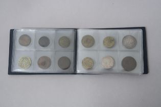 A collection of 34 French Jeton gaming tokens, most bronze but some silver, various condition,