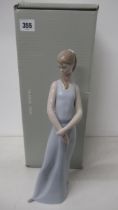 A Lladro figure - The Lady of the Rose (blue)