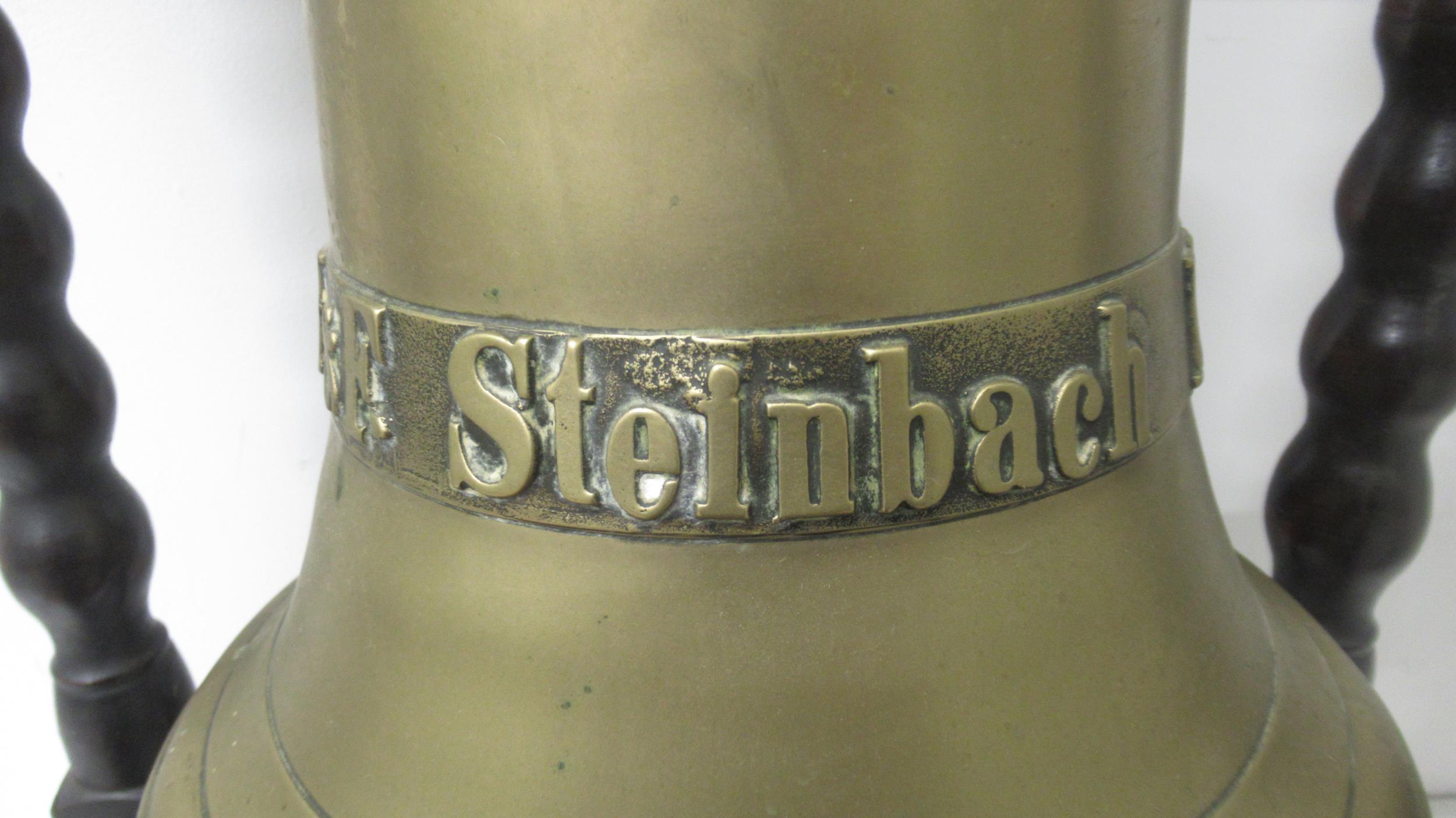 A ships bell on a stand inscribed Mihlhausen 1 Thur H & F Steinbach - Image 3 of 3
