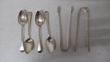 Silver flatware, various - approx total weight 3.7 troy oz