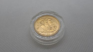 A 1980 proof gold sovereign