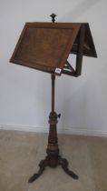 An early 19th century mahogany duet adjustable music stand