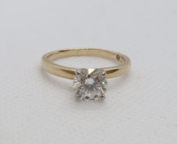 A classic diamond solitaire ring - The Leo Collection - The round brilliant cut diamond approx 1.