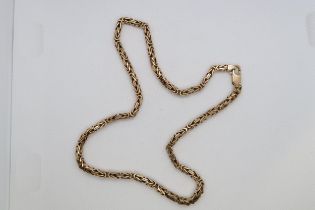 A 9ct yellow gold (hallmarked) chain - 47cm - weight approx 44.3 grams