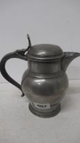 A Pewter ale jug circa 1790 with receipt date 11/11/95 for £200