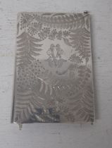 A Victorian silver ladies card case in the form of a book - Samuel Morden & Co London 1882 - good