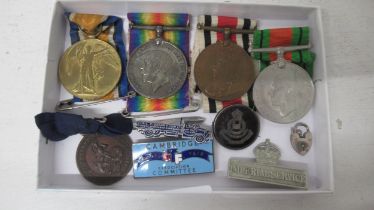 Medals etc; including WWI medal pair for Argyll and Sutherland Highlanders