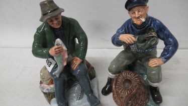 Two Royal Doulton figures - HN2317 'The Lobster Man' 19cm and HN2258 'A Good Catch' 19cm