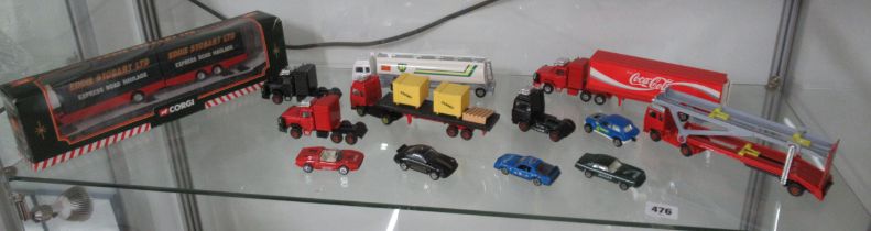 A Corgi Eddie Stobart lorry and trailer, boxed, and other assorted Corgi toys