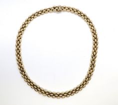 A 9ct (hallmarked) yellow gold necklace - 40cm - 34.8 grams