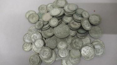 Pre-1947 .500 silver GB coins and other non-silver coins, approx 15.7 troy oz