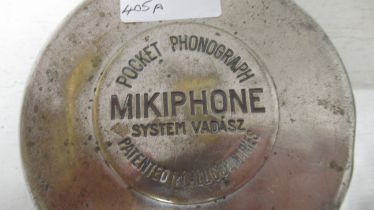 A Mikiphone pocket phonograph - in working order