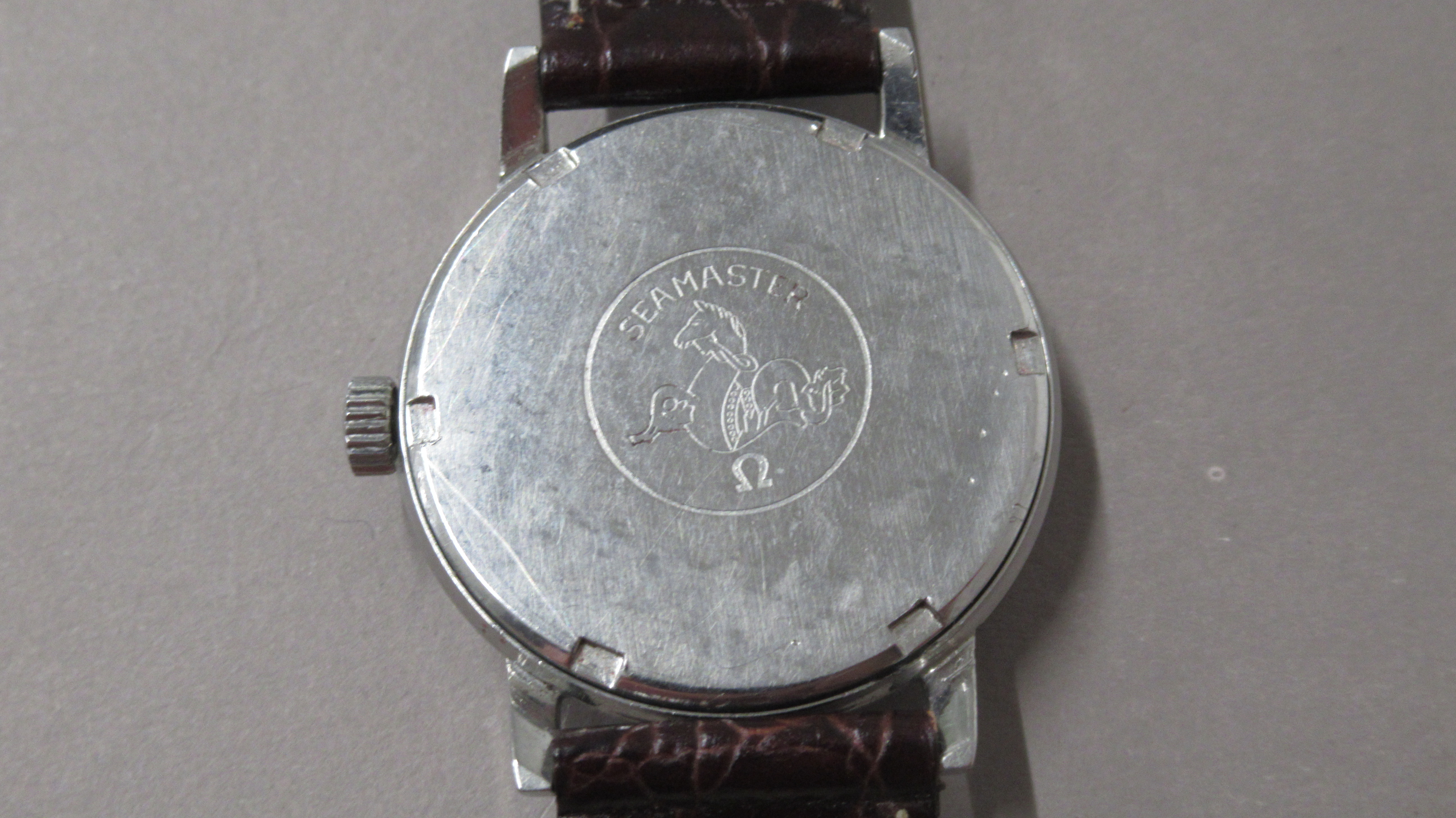 A gents Omega Geneve Seamaster stainless steel case, manual wind wristwatch - case 34mm - working in - Image 2 of 3