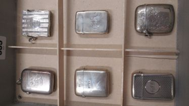 Six vesta cases, approx 5 troy oz