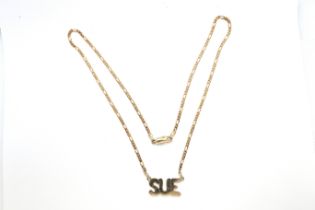 A 9ct (hallmarked) yellow gold necklace/chain - 47cm - weight approx 5.4 grams