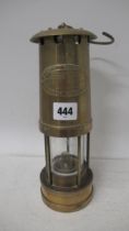 A brass miners lamp - E. Thomas & Williams Ltd, Aberdare - 25cm