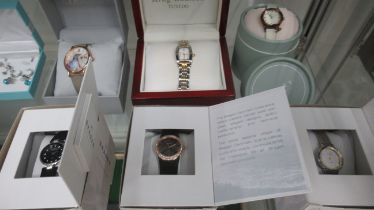 Six quartz ladies watches in boxes - Three Skagen, Radley, Krug-Baumen, Lola Rose