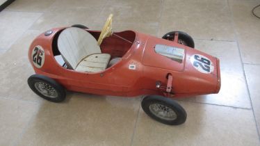 A circa 1960's Triang pedal racing car - approx 120cm