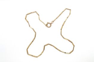 A 14ct (hallmarked) yellow gold necklace/chain - 41cm - approx weight 8.7 grams