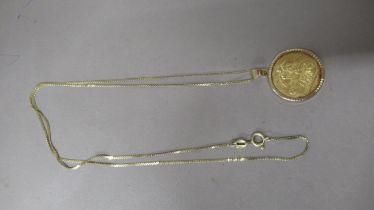 An 1894 gold sovereign mounted as a pendant in 9ct yellow gold on a 9ct (hallmarked) yellow gold