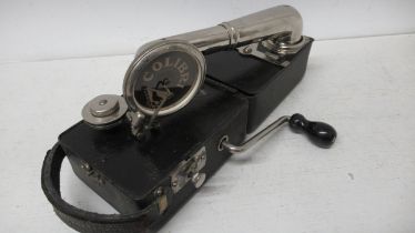A Colibri Belgian pocket gramophone - in working order