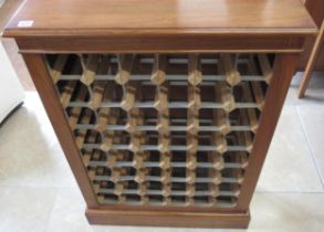 A solid oak wine rack - made by a local craftsman to a high standard - Height 100cm x Width 72cm x