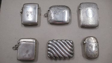 Six vesta cases, approx 5 troy oz