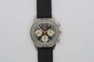 A circa 1968 Enicar Sherpa Graph Mk IV gents wristwatch, 40mm case, rarer version with black dial