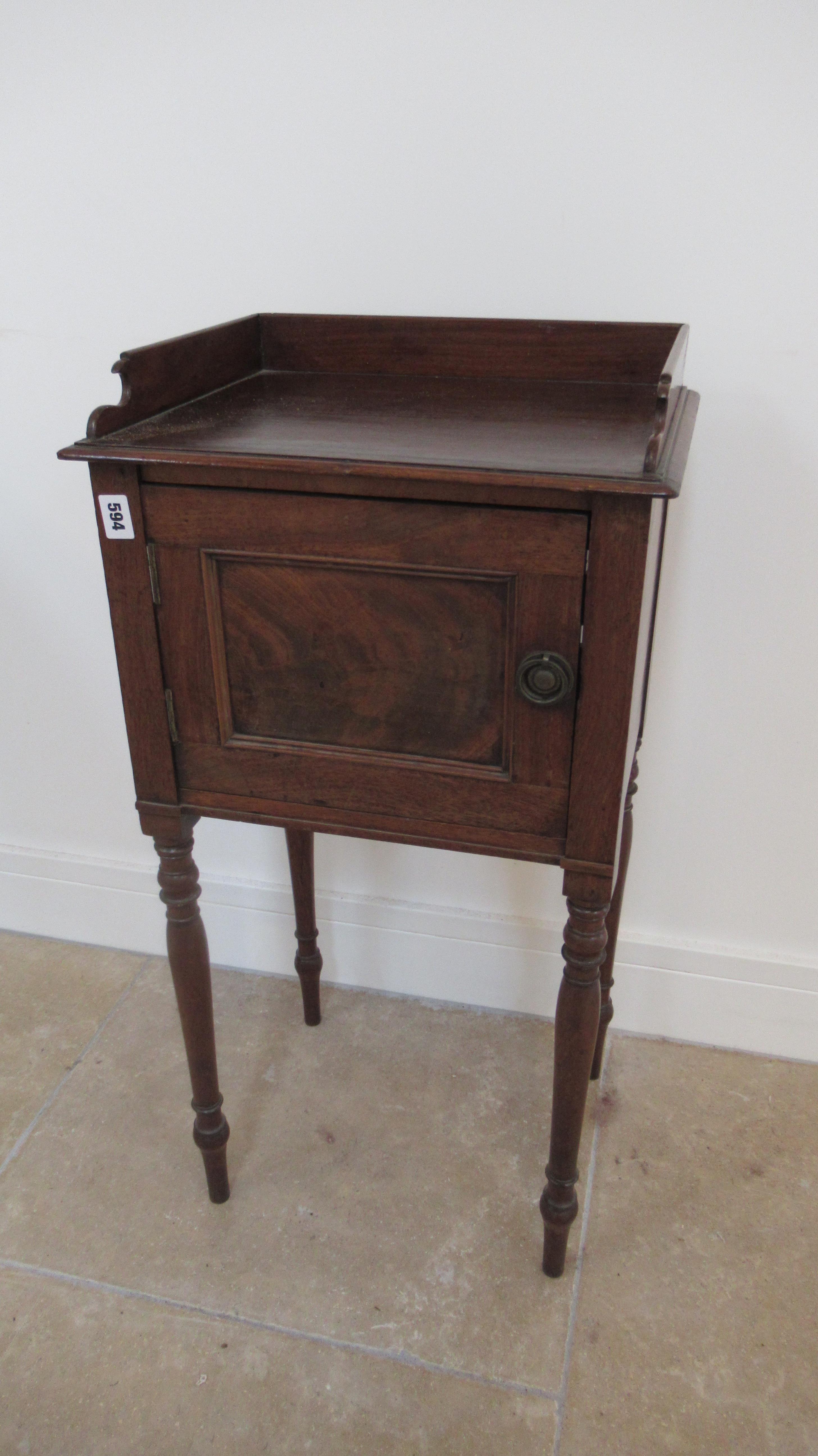 A 19th century mahogany bedside cupboard, 83cm high x 42cm wide - Image 2 of 2