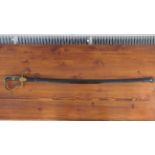 An early 20th century German officers dress sword, curved blade, 76cm, stamped WKC