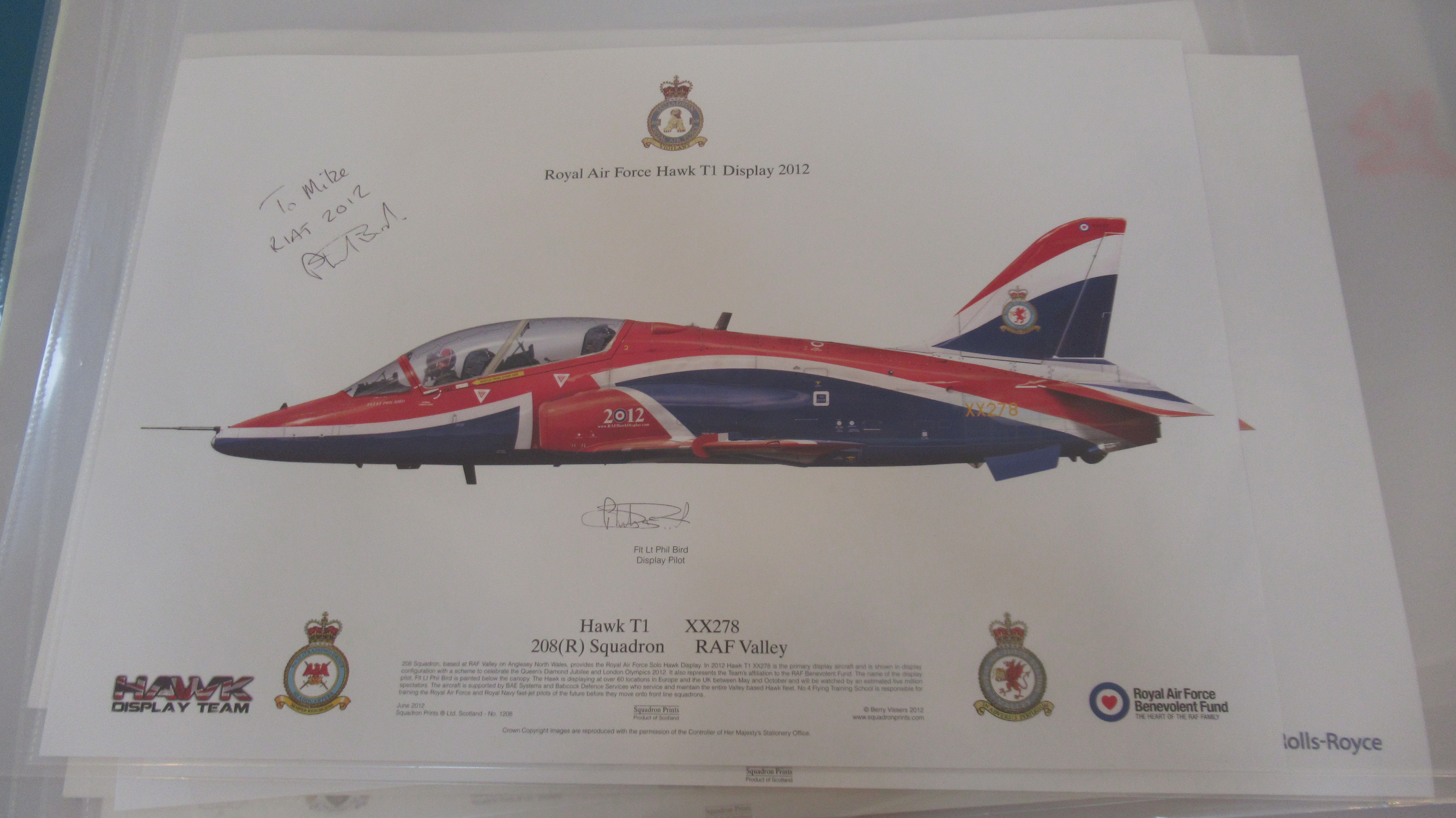 Assorted Red Arrows items including three calendars and 10 signed prints - Image 4 of 11