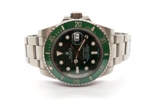 A gents Rolex Hulk with green dial and bezel - model 116610LV, serial number G587189 2012 - along