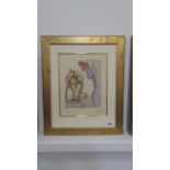 A signed Salvador Dali print - 24cm x 18cm