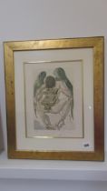 A Salvador Dali signed print - The Reign of the Penitents Purgatory #1 - 26cm x 17cm - in a gilt fr