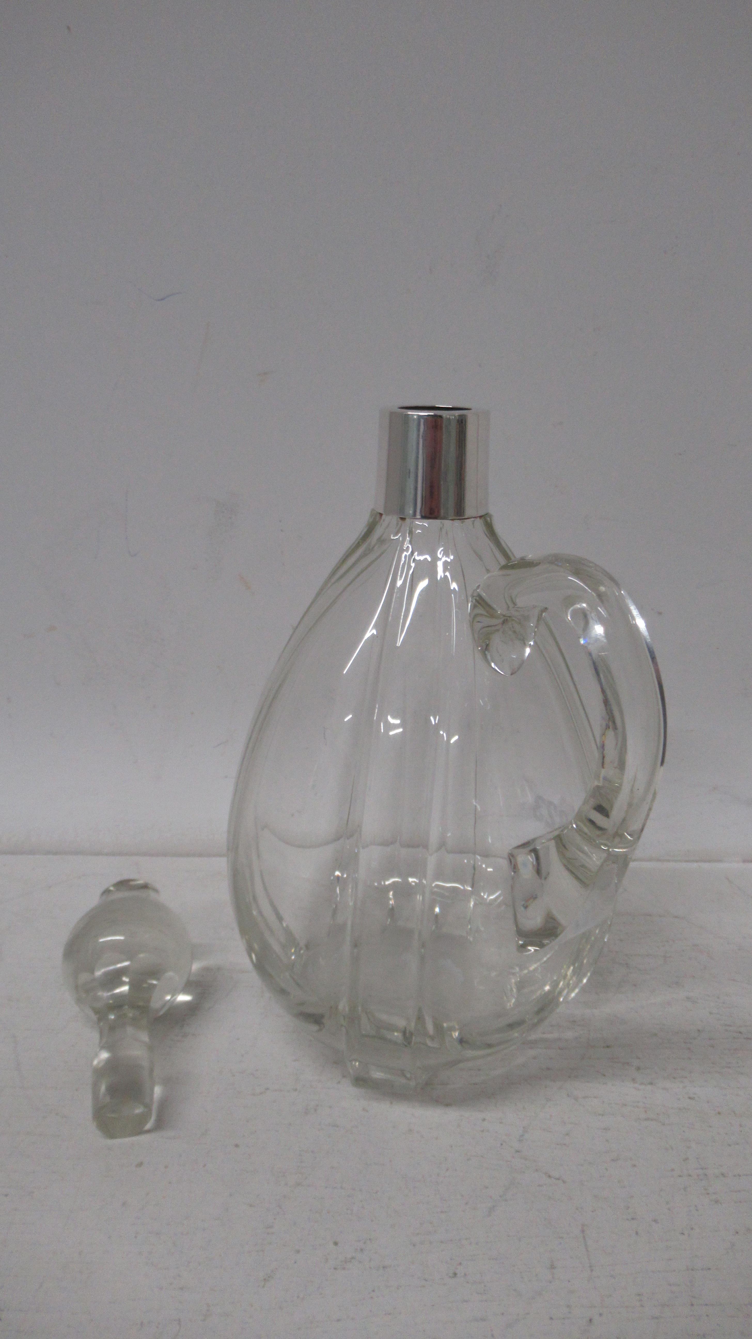 A silver collared claret jug / wine bottle James Deakin & sons, Sheffield 1925, 28cm tall - Image 3 of 3