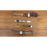 Four knives, various lengths