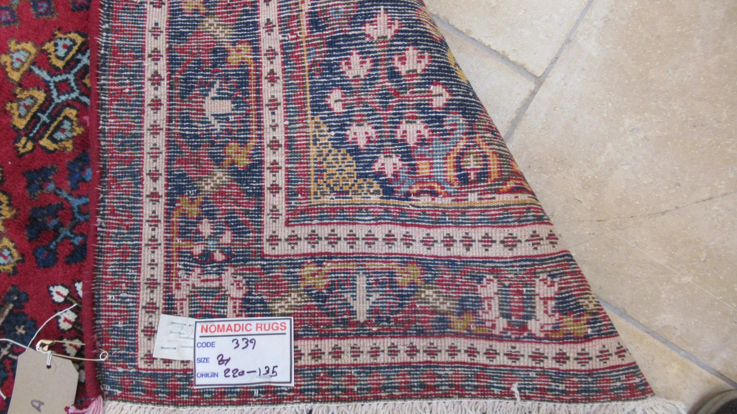 A hand knotted woollen Josha Gaan rug - 2.20m x 1.35m - Image 2 of 2