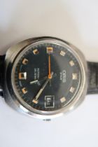 An Oris Star automatic Gents wristwatch on a leather strap, working in saleroom