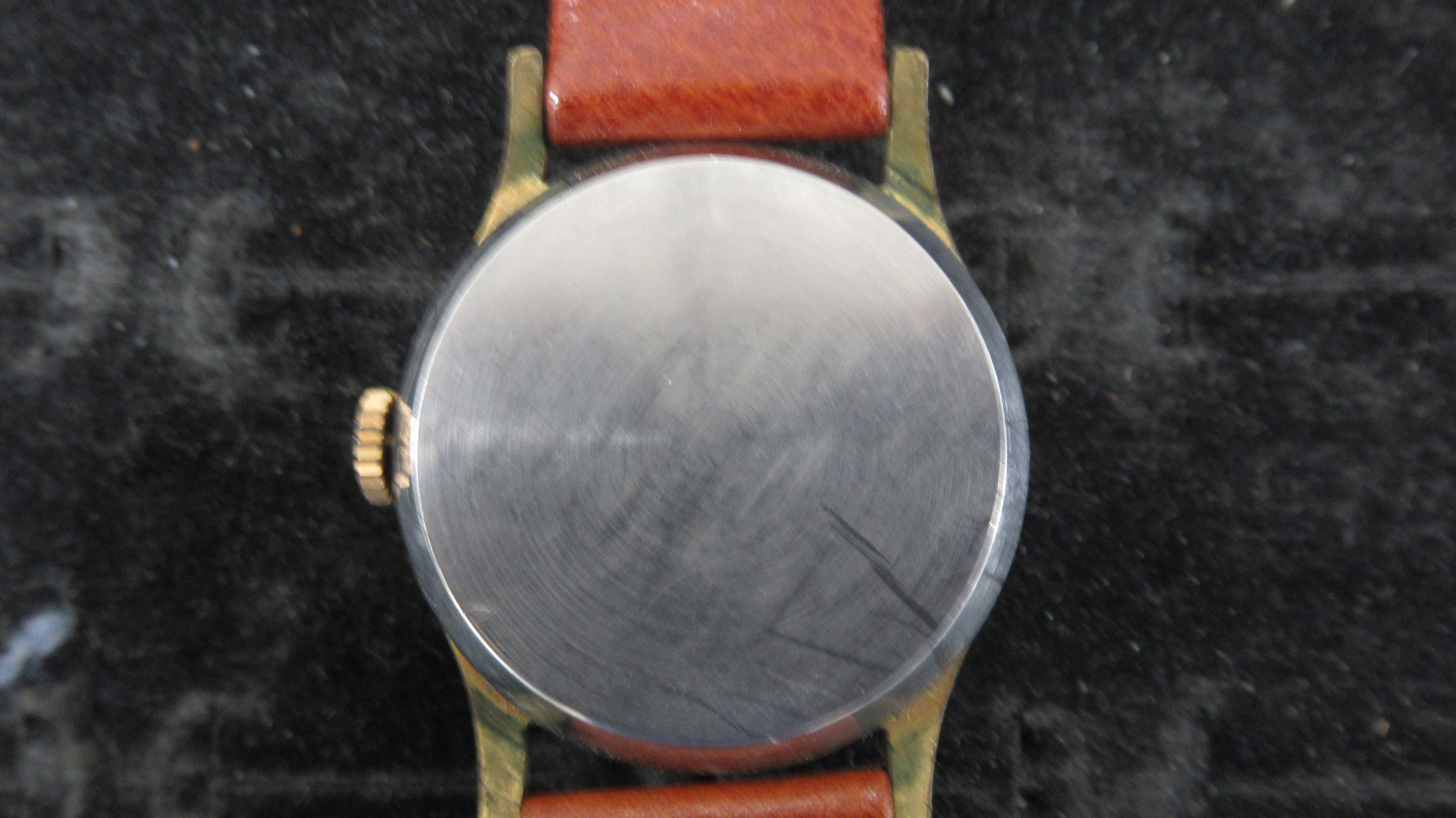 A Smiths Empire manual wind Gents watch on a leather strap, working in saleroom - Image 2 of 3
